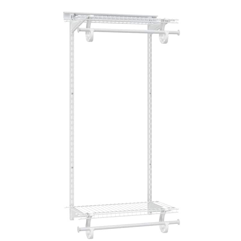 ClosetMaid ShelfTrack Small Space 24.68-inch Wide White Wire Closet Organizer