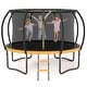 preview thumbnail 2 of 4, 14FT Outdoor Big Trampoline Inner Safety Enclosure Net, Ladder, PVC Spring Cover Padding, For Kids