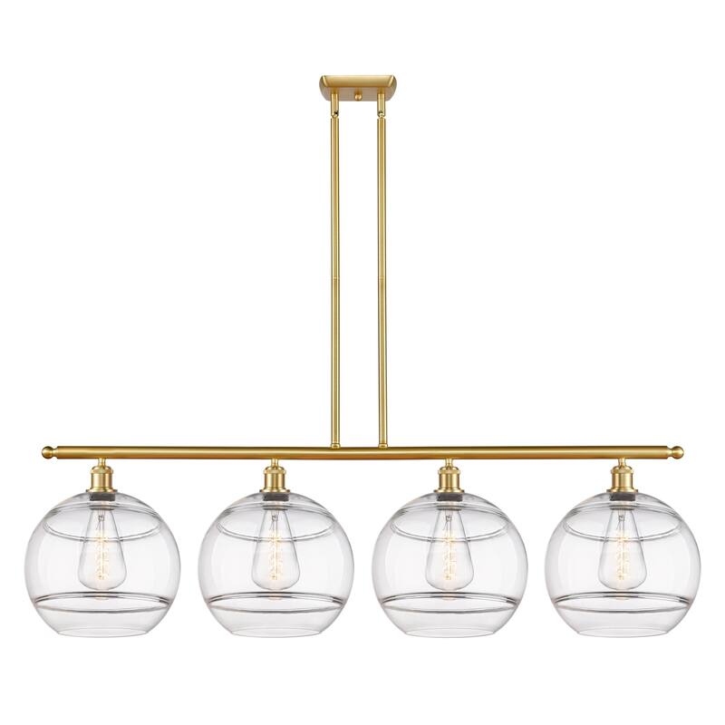 Innovations Lighting 516-4I-14-50 Rochester Linear Rochester 4 Light - Satin Gold / Clear