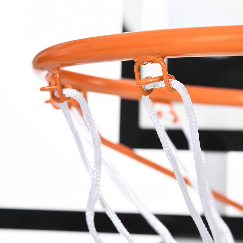 Soozier Wall Mounted Basketball Hoop, Mini Hoop with 45'' x 29'' Shatter Proof Backboard, Durable Rim and All-Weather Net