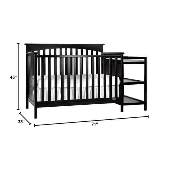 dimension image slide 0 of 2, Dream On Me Chloe 5 in 1 Convertible Crib with Changer
