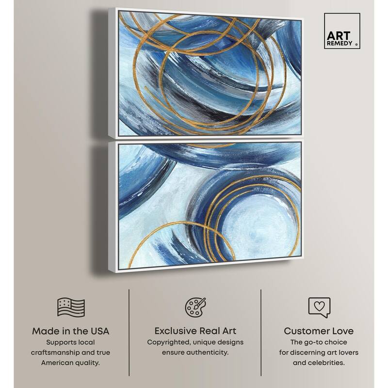 Golden Riviera Canvas Set of 2 by Art Remedy
