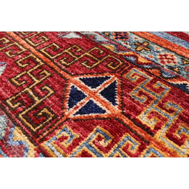 Golden Nile Khorjin Persian Gabbeh Handmade Wool Rug - 3' 3" X 4' 5"