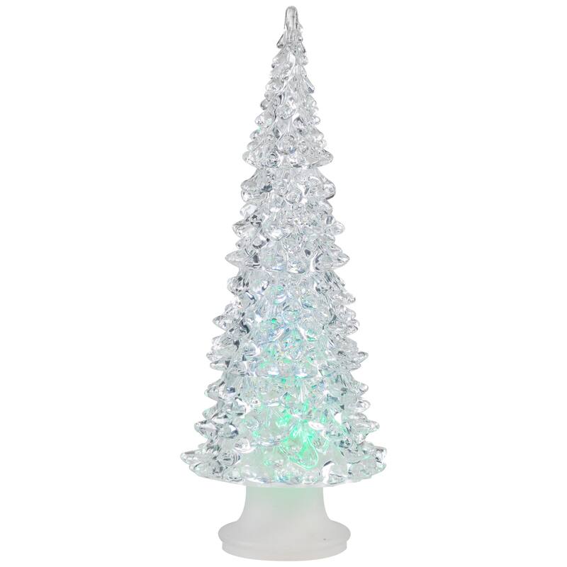 Clear Color Changing LED Lighted Christmas Trees - Set of 3