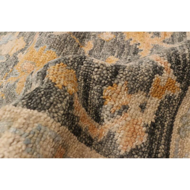 ECARPETGALLERY Hand-knotted Jules Serapi Dark Grey Wool Rug - 8'0 x 9'11