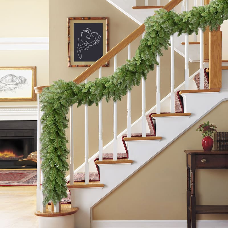 Puleo International 20' x 10" Berkshire Fir Artificial Garland - Green