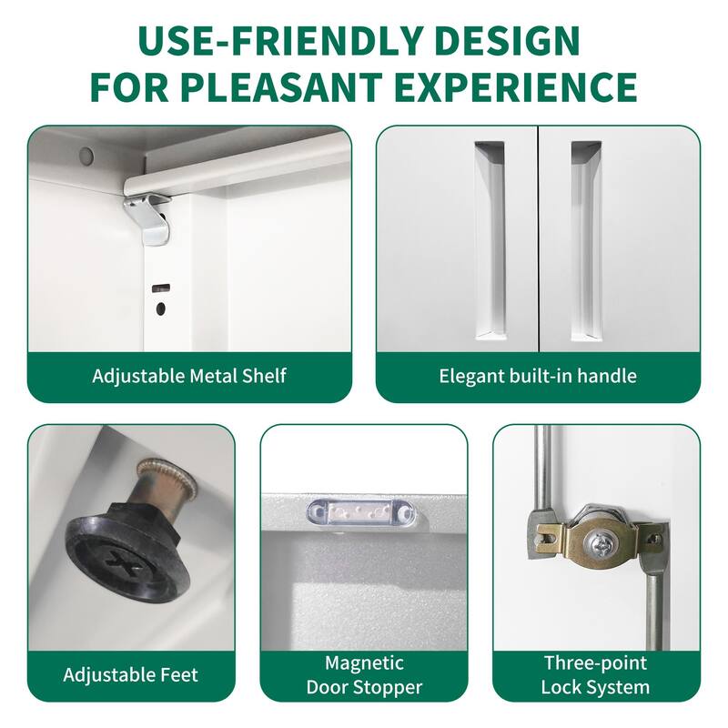 71" Tall Locking Garage Storage Cabinet