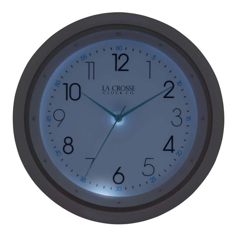 La Crosse Clock 10 Inch Night Vision Quartz Wall Clock