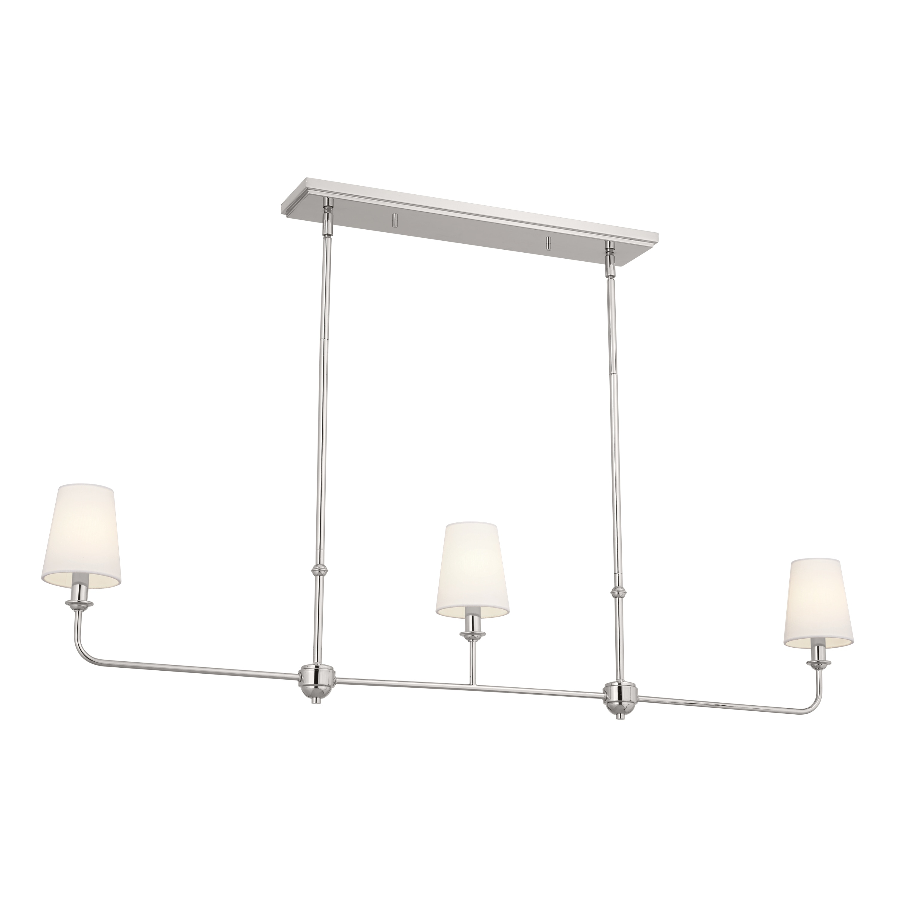 Kichler Lighting Pallas 3 Light Polished Nickel Linear Chandelier - 48.25