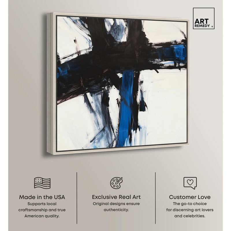 Blue Streak I Canvas by Art Remedy