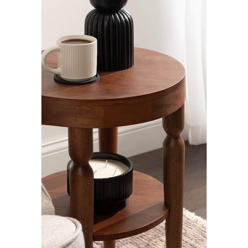 Kate and Laurel Ardentown Round Wood Side Table