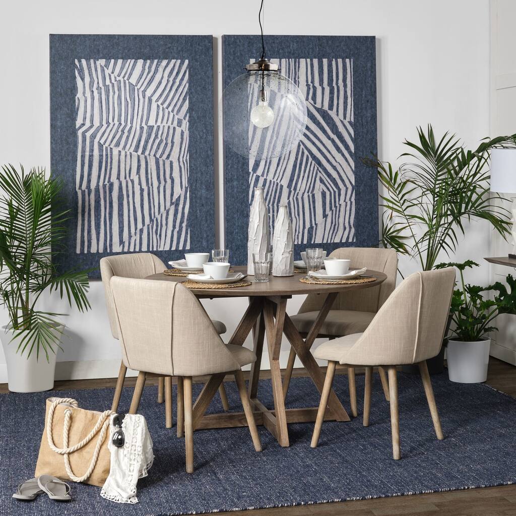 Jennings II Medium Brown Solid Wood Round Dining Table