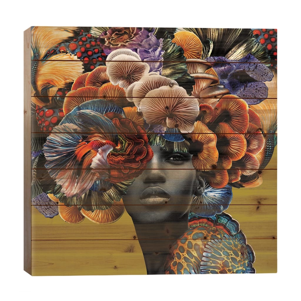 Good Hair Print On Wood by Lolita Lorenzo - Multi-Color