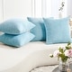 preview thumbnail 49 of 90, Deconovo Throw Pillow Covers, Corduroy Striped Decorative Covers, Set of 4 16 x 16 - Baby Blue