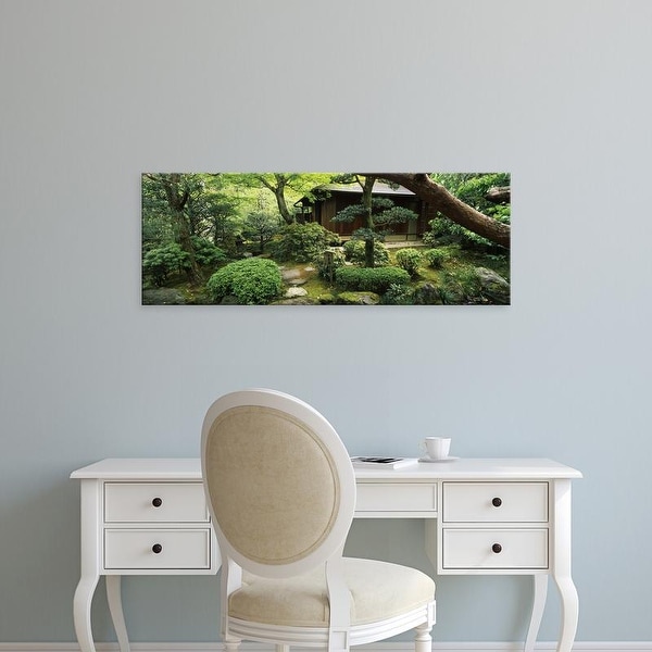 Easy Art Prints Panoramic Images's 'Temple in a garden, Yuzen