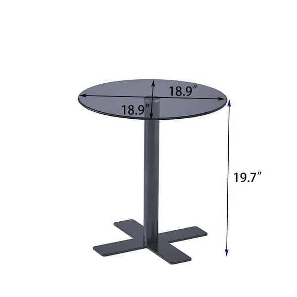 Tempered Black Round Glass Dining Table With Black Leg - Bed Bath ...