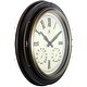 preview thumbnail 3 of 12, Forecaster Indoor/Outdoor Patio Garden 16 inch Wall Clock Thermometer by Infinity Instruments - 16 x 2.25 x 16