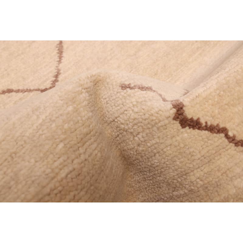 ECARPETGALLERY Hand-knotted Mystique Ivory Wool Rug - 3'0 x 9'9