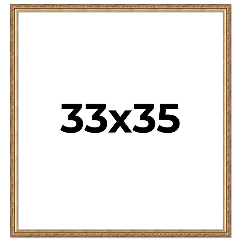33x35 Frame Red Solid Wood Picture Frame Width 1.75 Inches | Interior Frame Depth 1 13/16 Inches