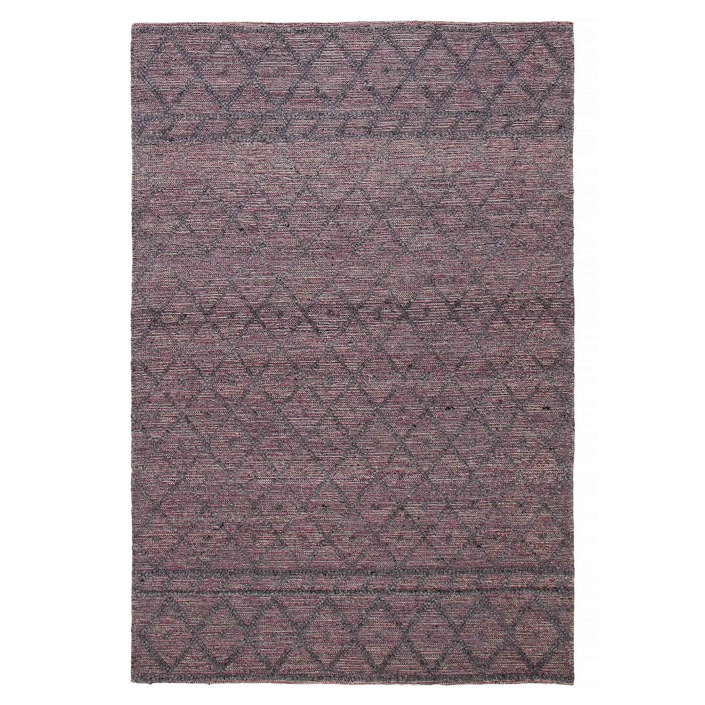 ECARPETGALLERY Braid weave Sienna Grey Wool Rug - 6'0 x 9'1