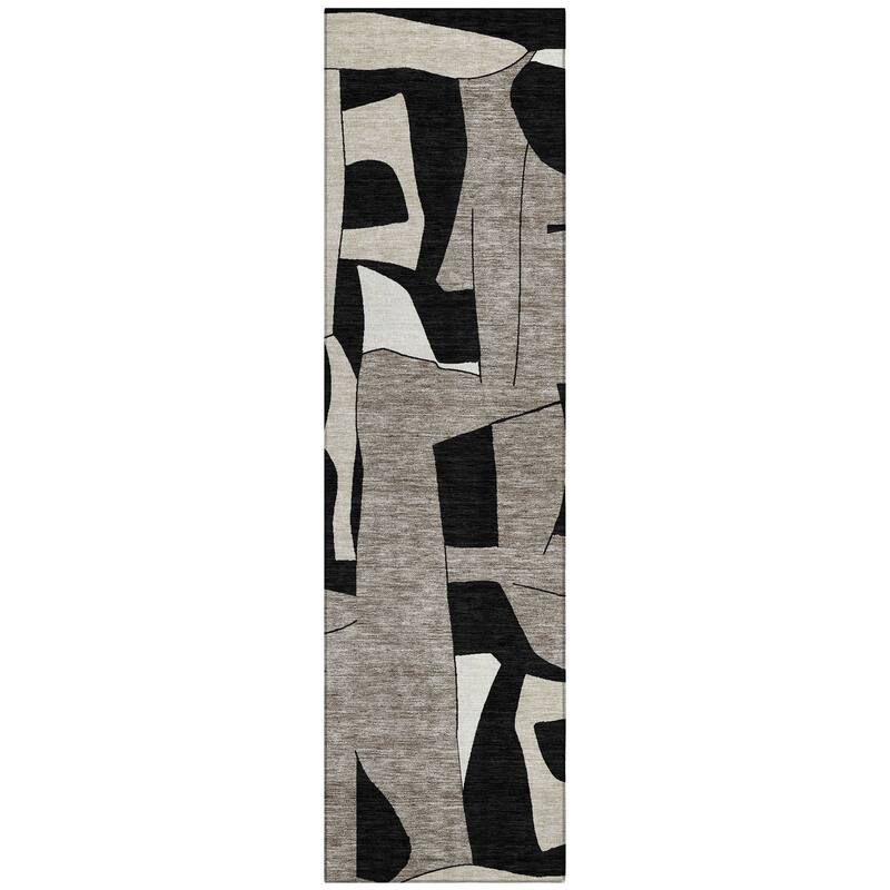 Machine Washable Indoor/ Outdoor Modern Crestone Chantille Rug