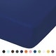 preview thumbnail 5 of 12, Microfiber Fitted Crib Sheet Ultra Soft 28 x 52 Inches Navy