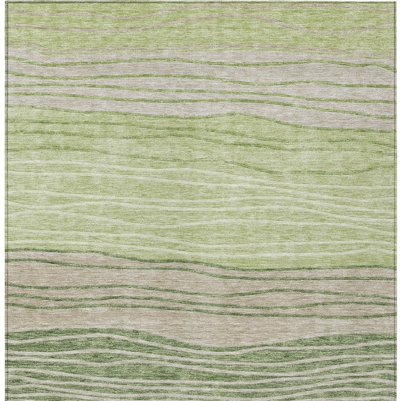 HomeRoots Striped Transitional Rectangle Outdoor Rug