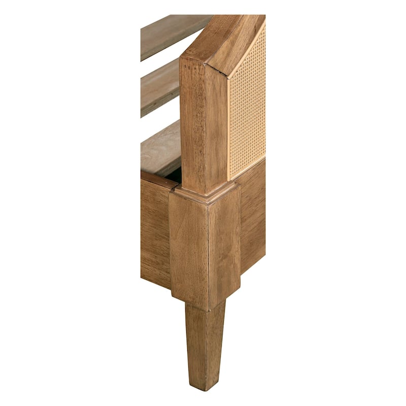 Martha Stewart Lily Pond Salina Woven Cane Queen Platform Bed