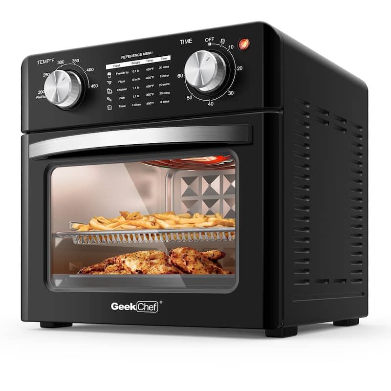 Geek Chef 10 QT 4 Slice Air FryerToaster Air Fryer Oven ，Black Stainless Steel