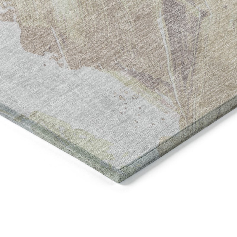 HomeRoots Abstract Transitional Rectangle Outdoor Rug
