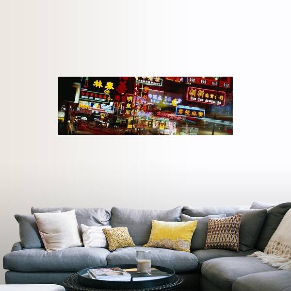 Shop Neon Signs At Night Nathan Road Hong Kong China Poster