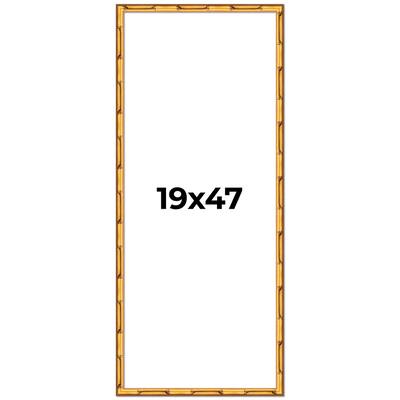 19x47 Frame Gold Bamboo Picture Frame Modern Photo Frame Includes UV Acrylic Shatter Guard Front Acid Free Foam Backing Board
