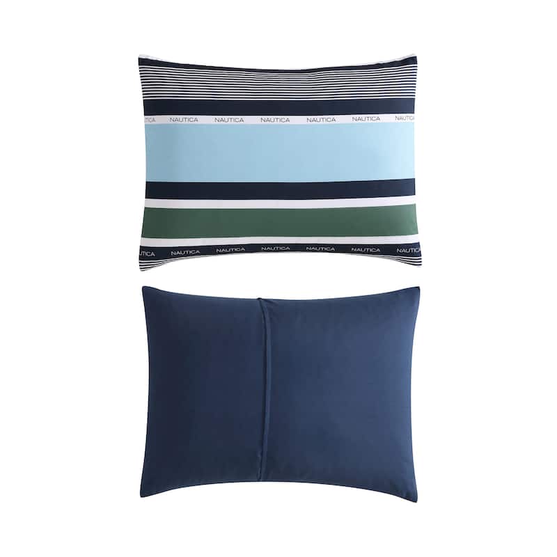 Nautica Elliot Reversible Navy Comforter Bonus Set