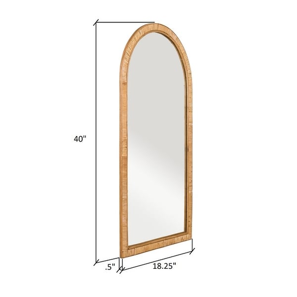 Vista Arch Woven Boho Wall Mirror - 34.5