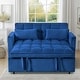 preview thumbnail 17 of 27, 3 in 1 Velvet Sofa Bed with Adjustable Backrest