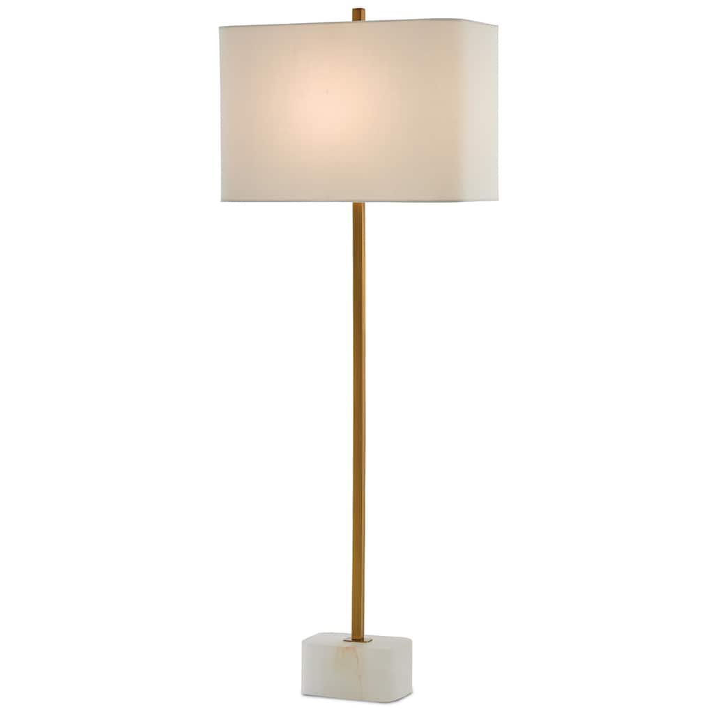 Currey & Company Felix Brass Table Lamp - 39.75"h x 15"w x 8"d