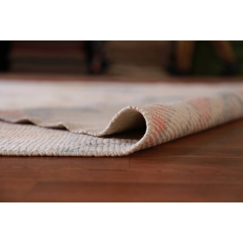 Hand Knotted Oriental 100% Wool Carpet Transitional All-Over Multi-Colored Oushak Area Rug - 10' 0'' X 8' 1''