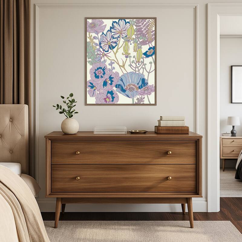 Graphic Garden No. 3 by Chariklia Zarris (23 x 28 in.), Framed Canvas Wall Art Print