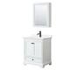 Option White / White Quartz Top / Matte Black Hardware
