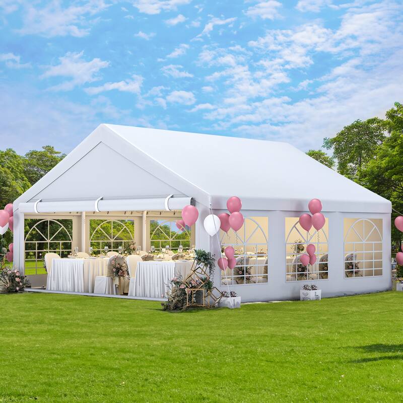 Outdoor White Canopy Party Tent Sunshine Shelter - 20*20Ft - White - 20*20Ft