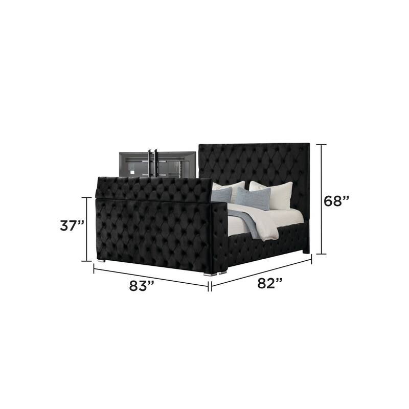 Encore King / Queen Bed in Beige / Black / Gray
