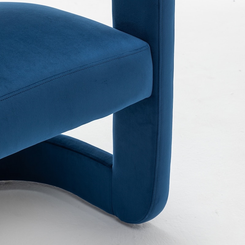 SEYNAR Modern Velvet E-Shaped Open Back Dining chair Set of 2