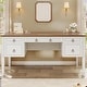 preview thumbnail 150 of 156, Farmhouse Executive L Shaped Desk Home Office Desk with Drawers and Storage Cabinet & Power Outlet
