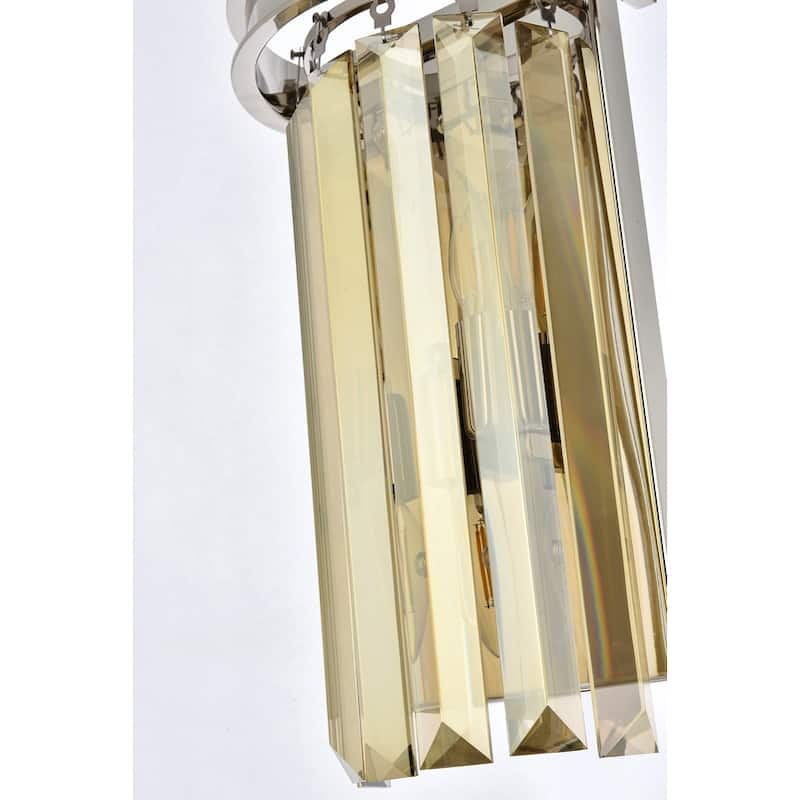 Royce Edge 2 light Polished nickel Wall Sconce