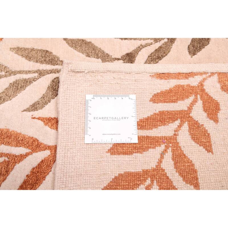 ECARPETGALLERY Hand-knotted Opulence Beige Silk, Wool Rug - 8'0 x 10'0