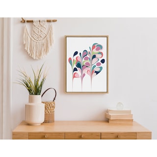 Kate and Laurel Sylvie Floral Framed Canvas by Apricot and Birch