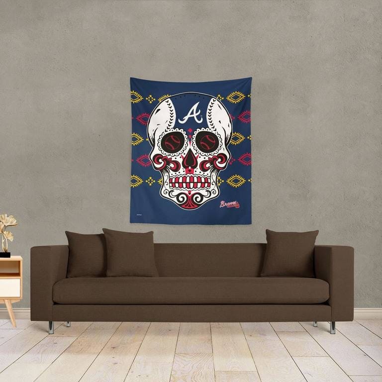MLB Candy Skull Printed Wall Hanging
