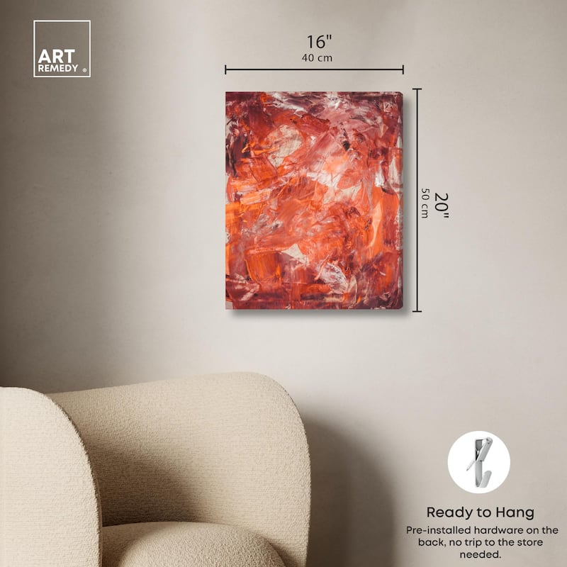 Shades of Red II Canvas by Art Remedy, Gallery Wrapped