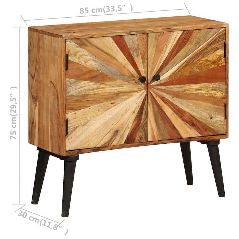 vidaXL Sideboard Solid Mango Wood 33.5"x11.8"x29.5"