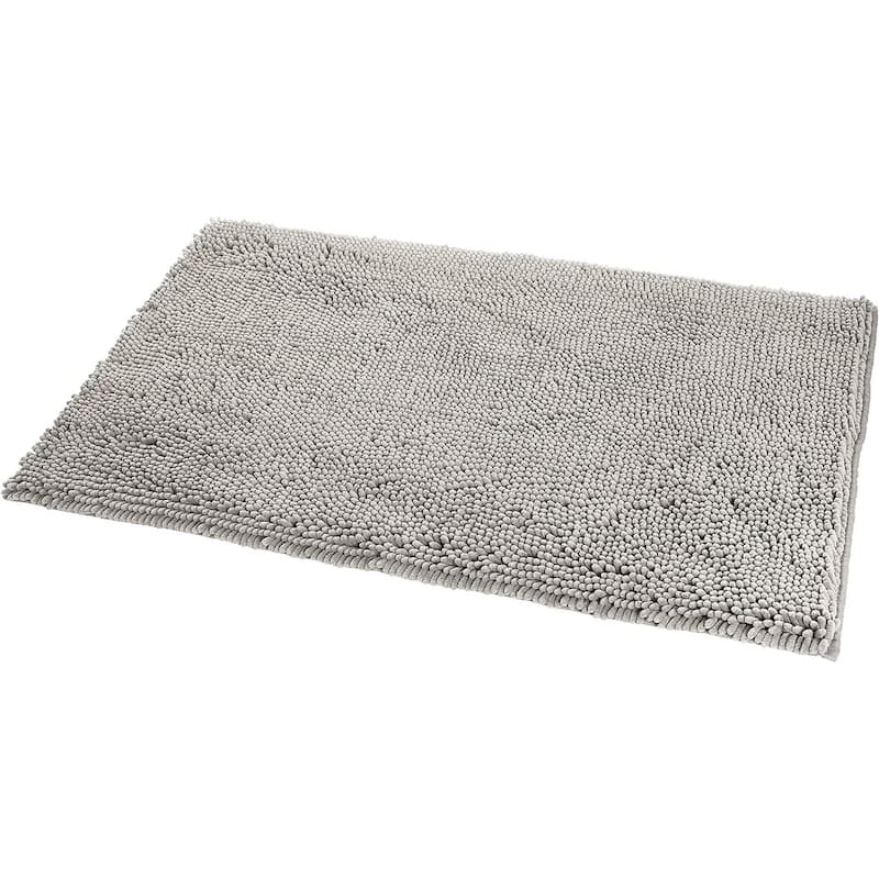 HomeRoots 19" X 30" Gray Indoor Outdoor Chenille Door Mat - 19.00' X '30.00